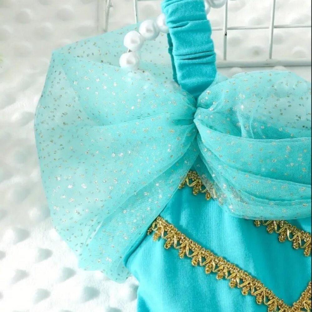 Princess Jasmine Dress Girls Halloween Costume - Picture 5 of 7